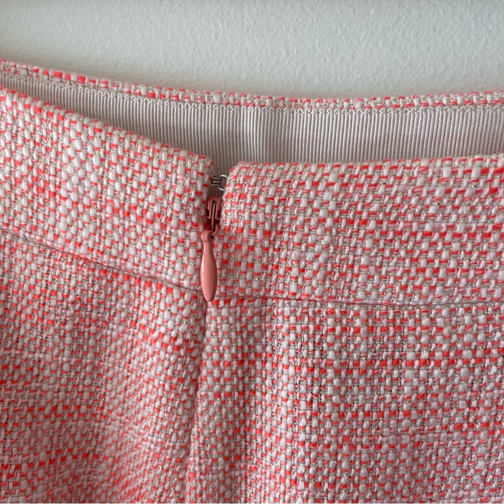 J. Crew NWT Peach Shimmer Mini Pencil Skirt Size 8 - Picture 3 of 6
